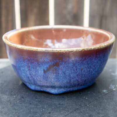 Brown bowl with Purple Exterior